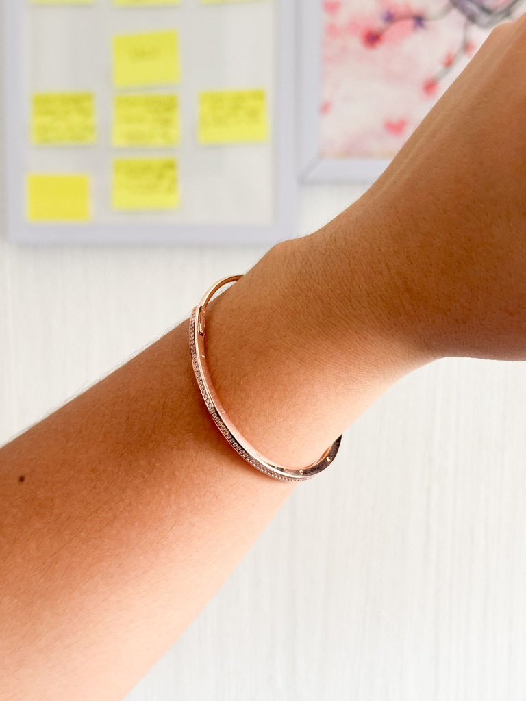 Brazalete Rigido Rose Gold 18cm