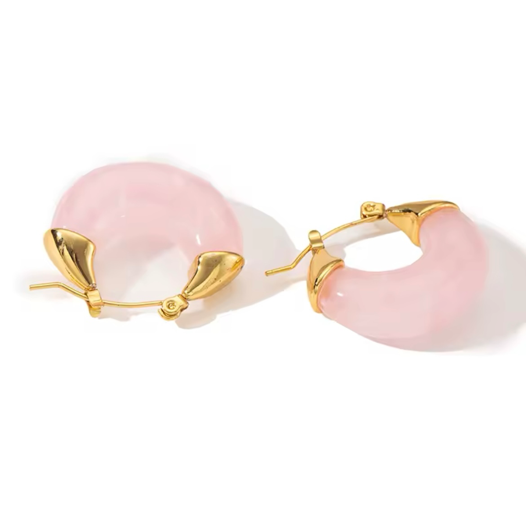 Pendientes Circon Rosa